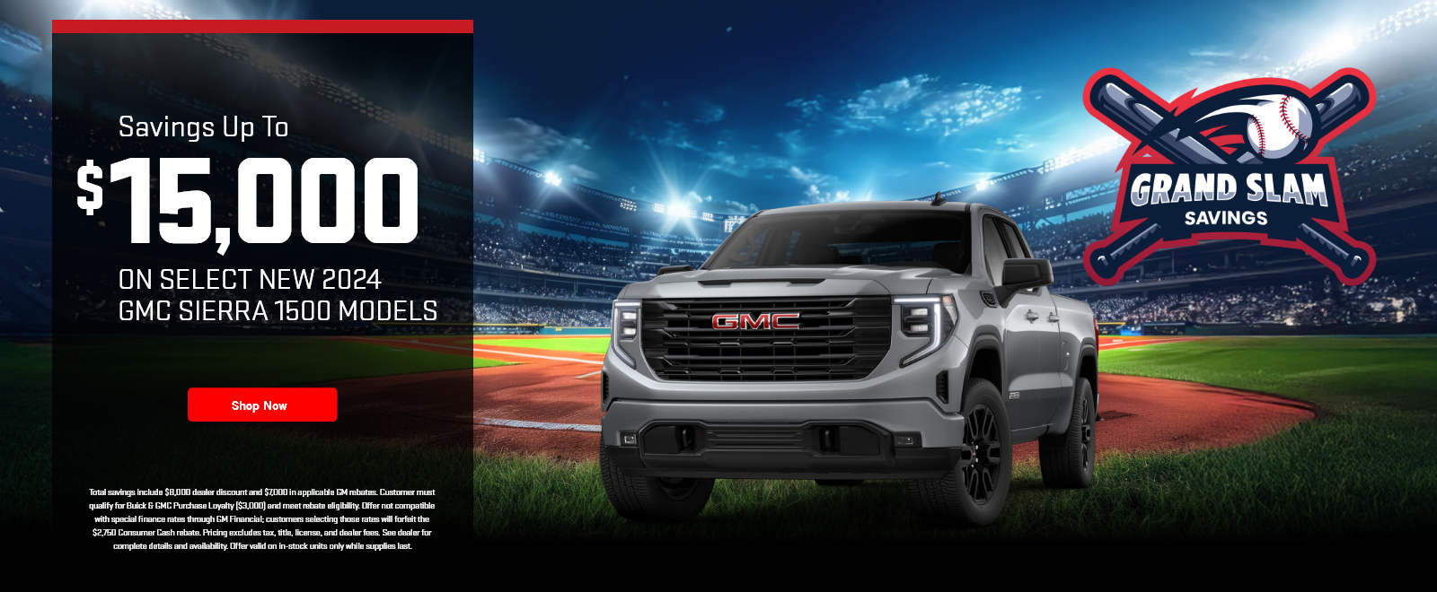 Grand Slam Savings on New 2024 GMC Sierra 1500